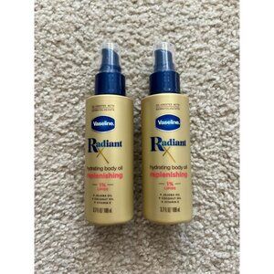 2x Vaseline Radiant X Hydrating Body Oil 3.7oz Each | Replenishing | Jojoba Coco